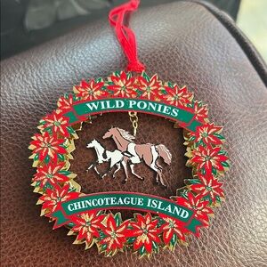 Wild Ponies Chincoteague Island Holiday Ornament